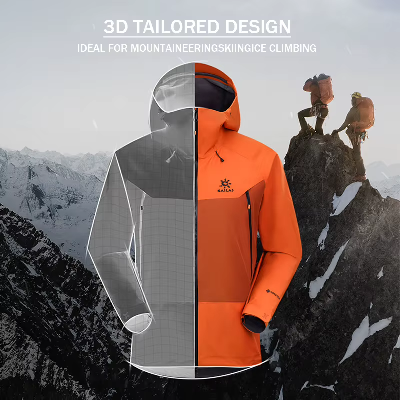 KAILAS Mont-X veste à coque rigide GTX manteaux à capuche imperméables de pluie vestes d'alpinisme p