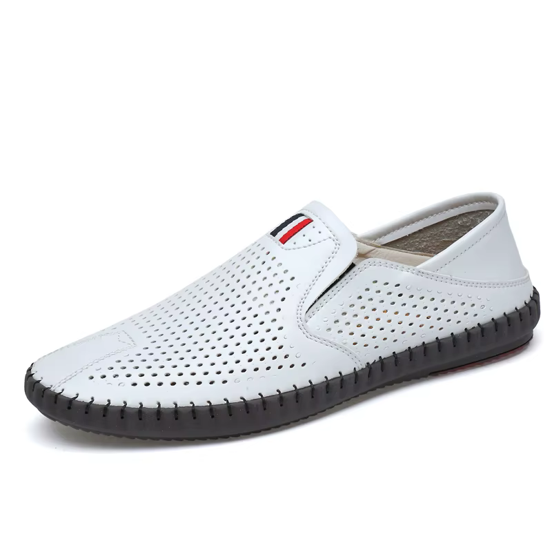 STRONGSHEN été hommes chaussures décontracté marque de luxe en cuir hommes mocassins évider respiran