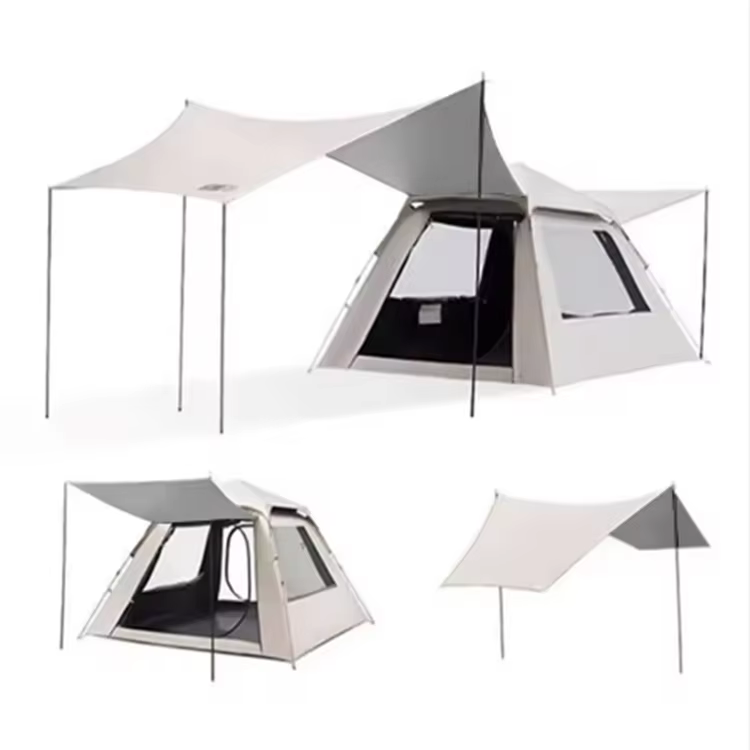 Sac 4 à 6 personnes grand noir luxe famille Camp chaud Glamping tentes Camping tente extérieure