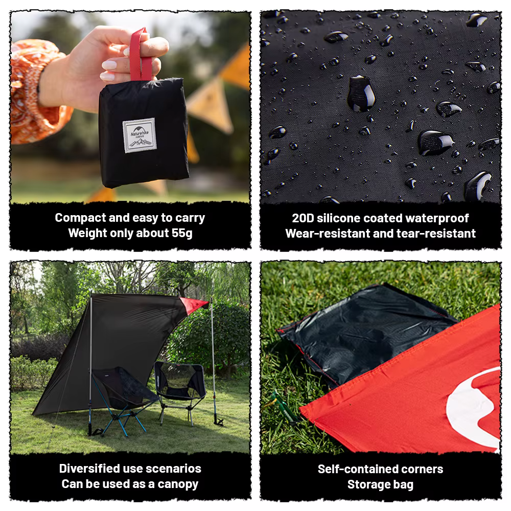 NatureHike – tapis de pique-nique imperméable, tapis de Camping, matelas de couchage pliable, feuill