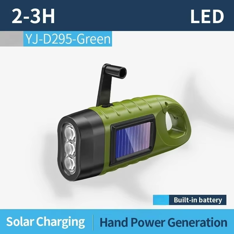 Lampes de poche solaires Led, torche Dynamo Portable à manivelle pour l'équitation en plein air, Cam