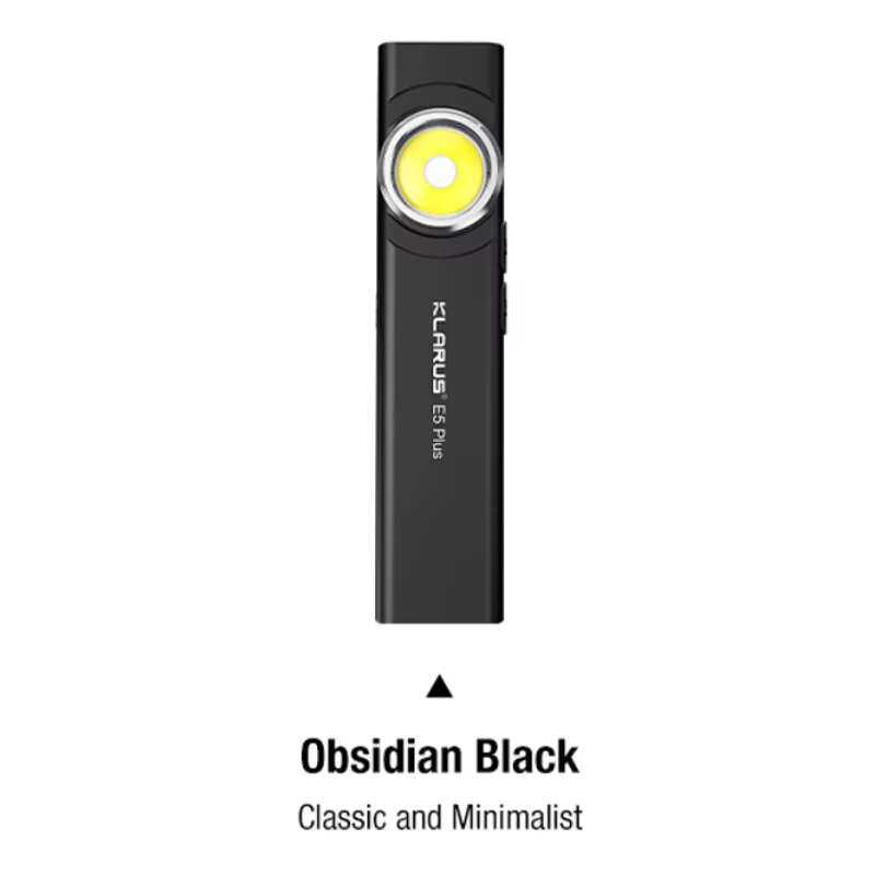 Lampe torche EDC magnétique ultra-mince à triple lumière rechargeable TYPE-C E5-PLUS Klarus avec bat