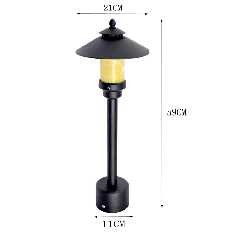 Lampe de jardin extérieure étanche avec abat-jour en marbre, style européen, pour villa, jardin, écl