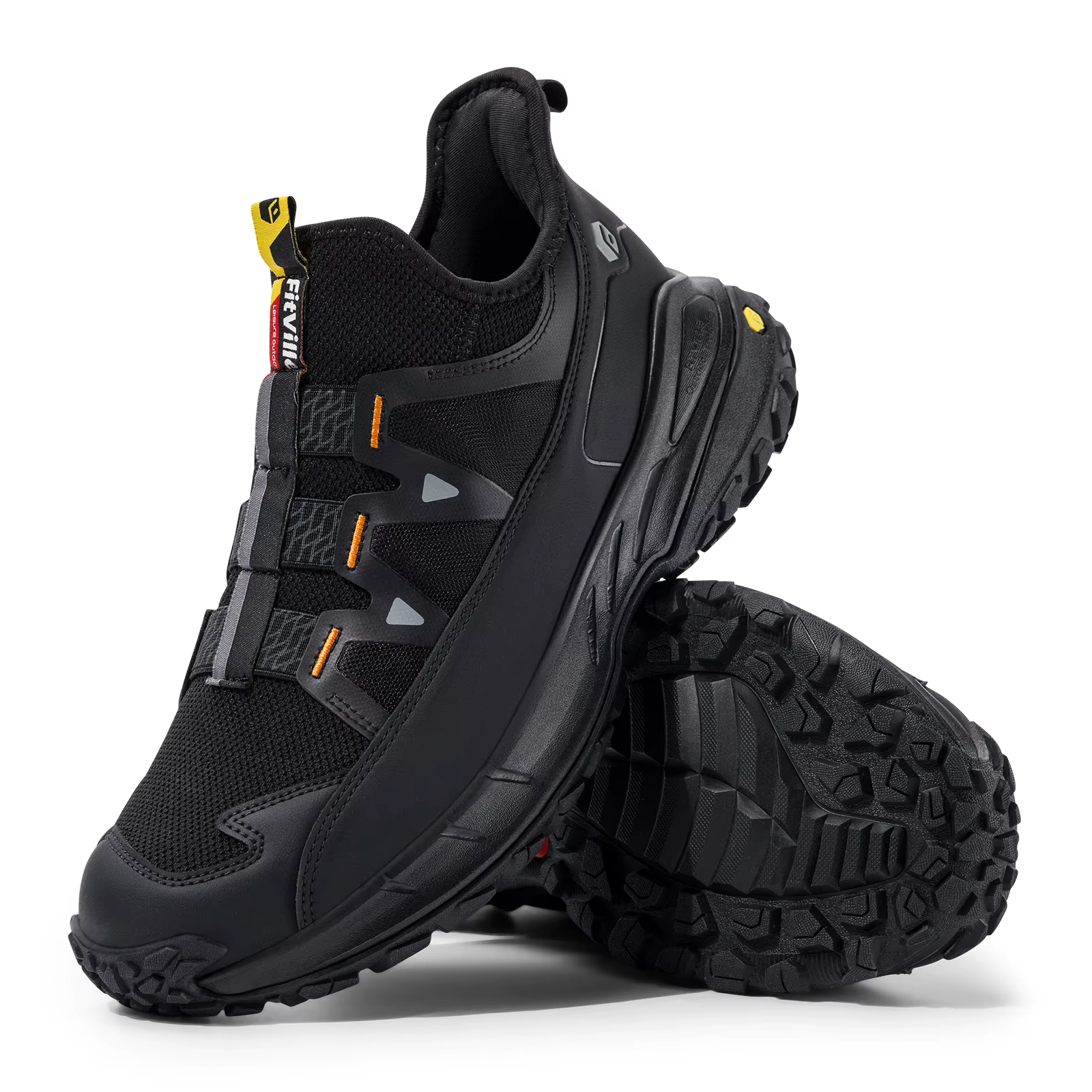 Chaussures de randonnée Fitville Outdoors extra larges, baskets de sport décontractées à enfiler pou