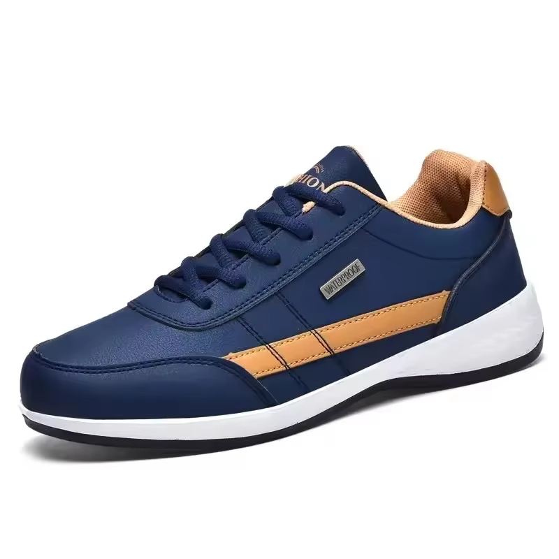 Nouvelles chaussures de course hommes en cuir imperméable baskets athlétiques vêtement homme résista
