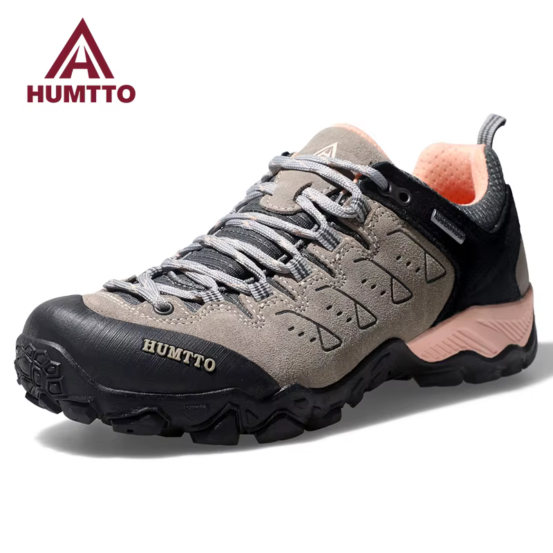 HUMTTO – chaussures de Trekking imperméables pour femmes, baskets de luxe de styliste, en cuir, déco