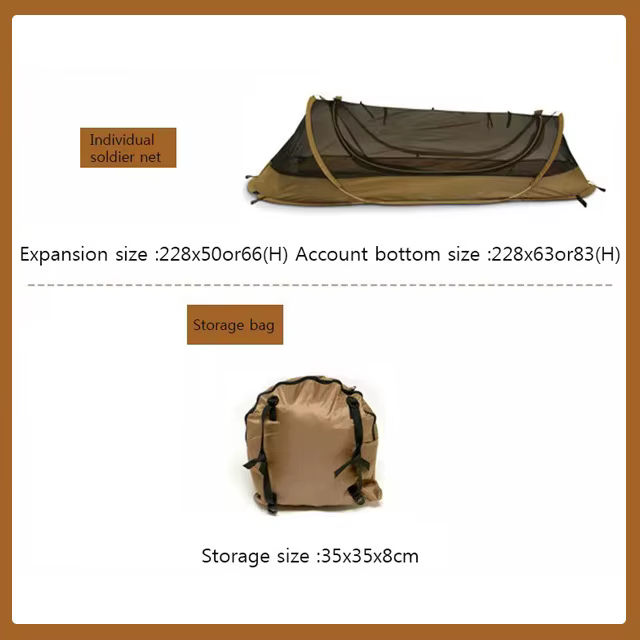 Tente tactique de voyage de Camping en plein air pour une personne, tente de lit pliante imperméable