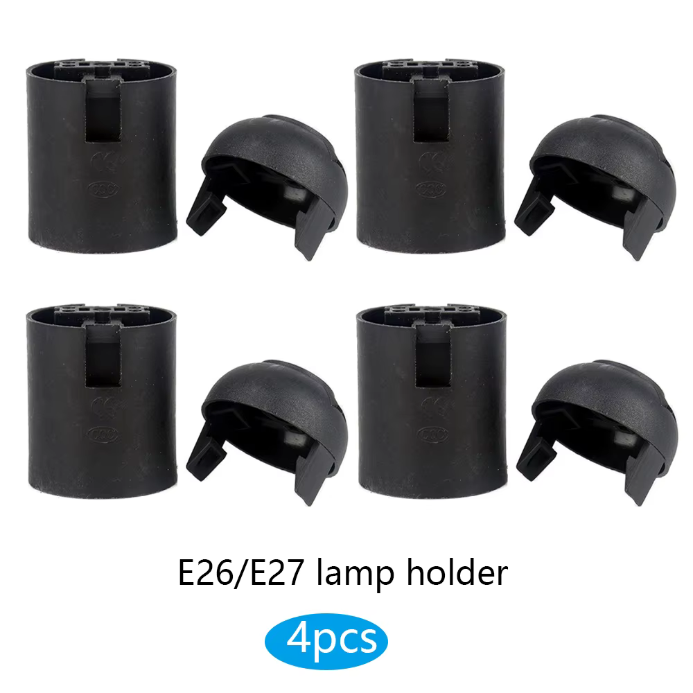 4 pièces E27/E26 douille à vis lampe de table support de lampe suspendue 4A 250 V noir et blanc doub