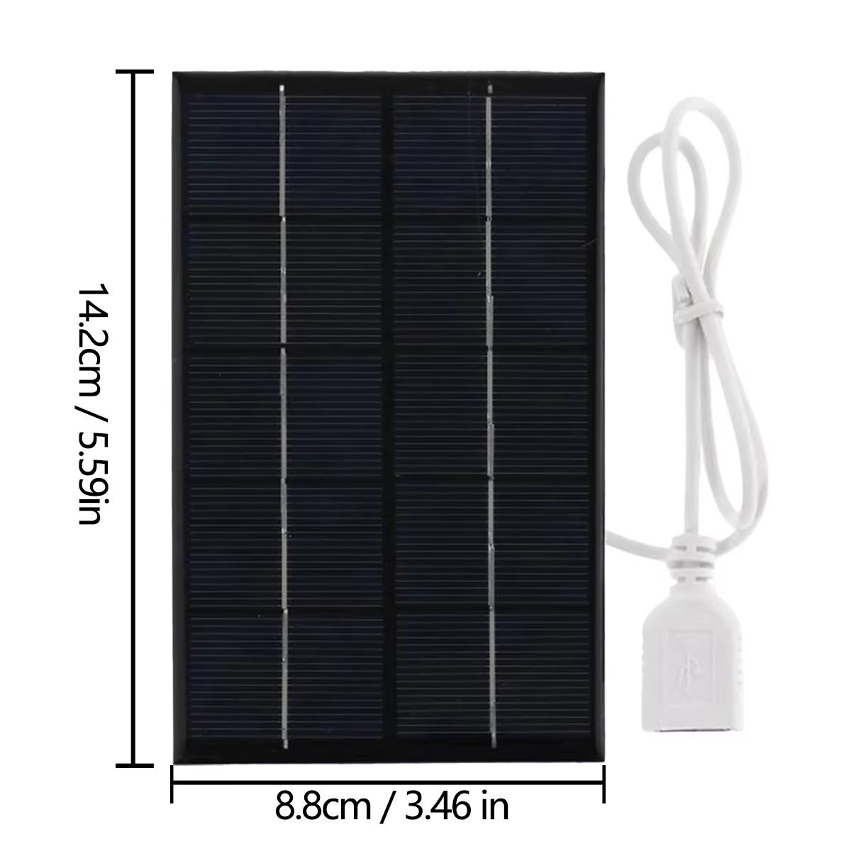Panneau solaire à fixer sur sac à dos, charge rapide 5V, étanche IP65, sortie stable pour smartphone