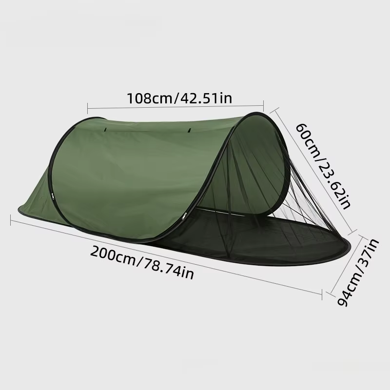 Une tente de camping portable pour une personne avec protection anti-moustiques, un incontournable p