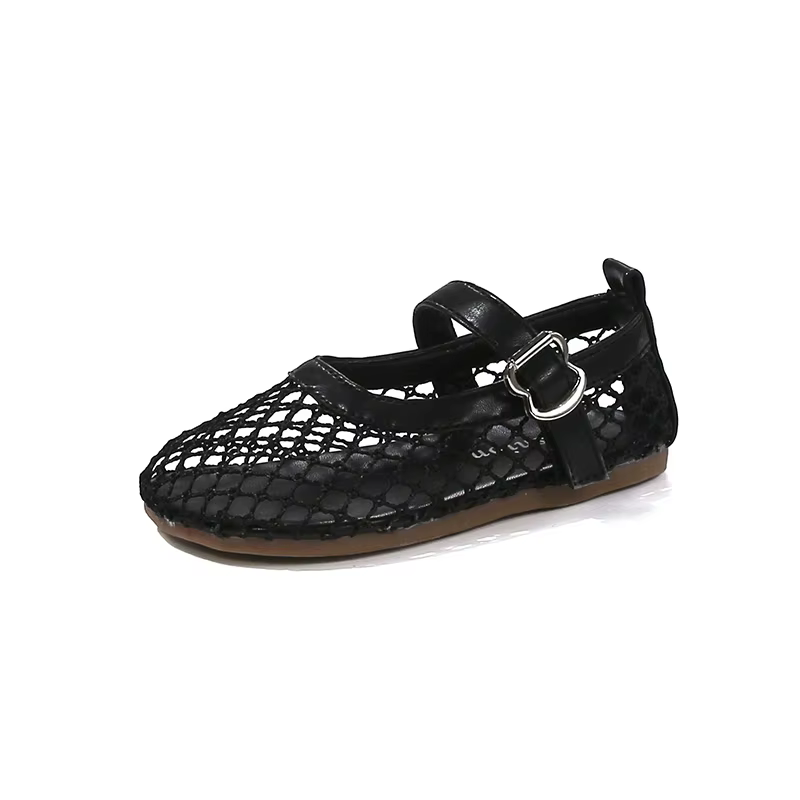 Chaussures plates d'été pour enfants, chaussures de princesse respirantes pour filles, simples, à la