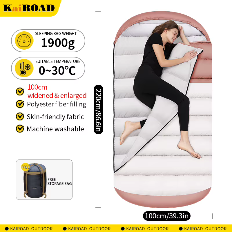 Sac de couchage extérieur pour adultes, épaissi pour l'hiver, résistant au froid, adapté au camping,