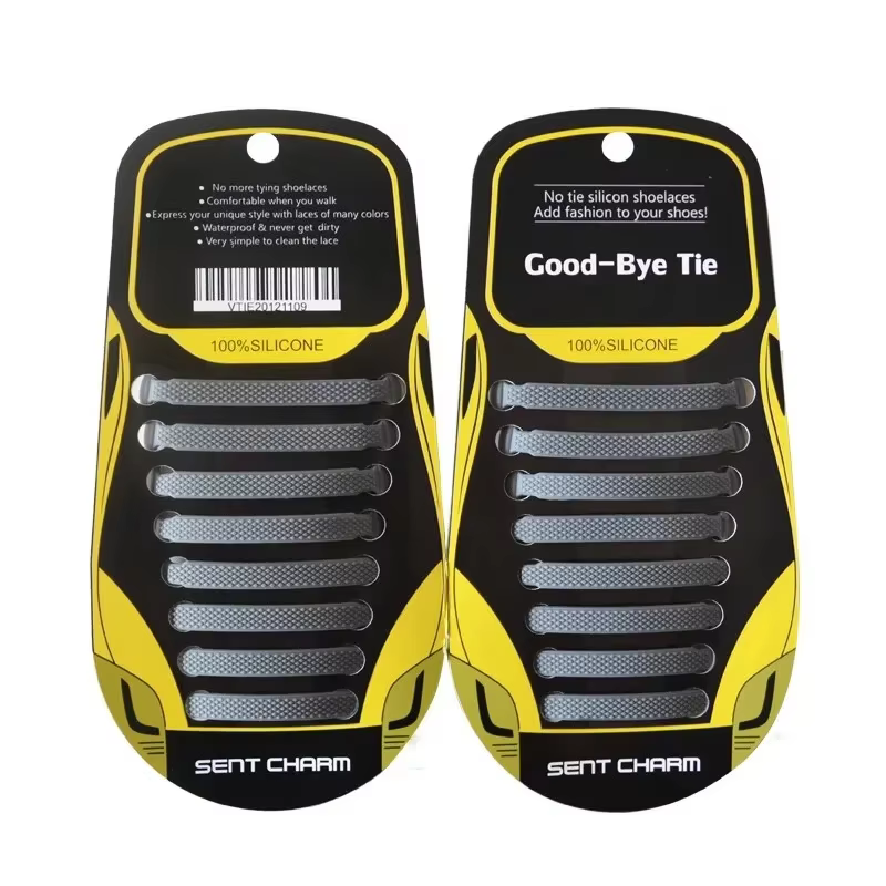 Lacets élastiques en Silicone pour chaussures, 16 pièces, sans cravate, pour baskets, à mettre et à 