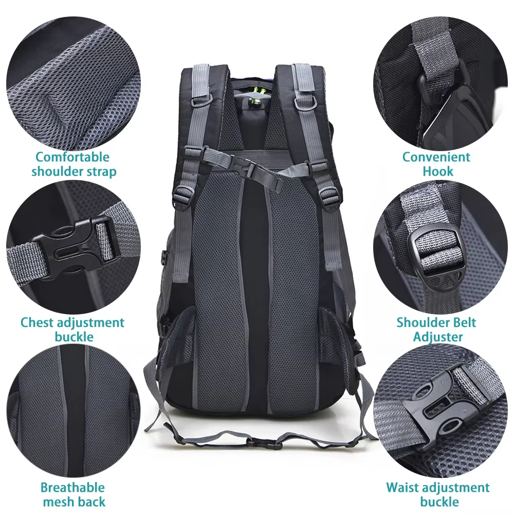 Free Knight-Sac à dos de randonnée résistant à l'eau pour homme, sac de jour de camping, sac à dos d