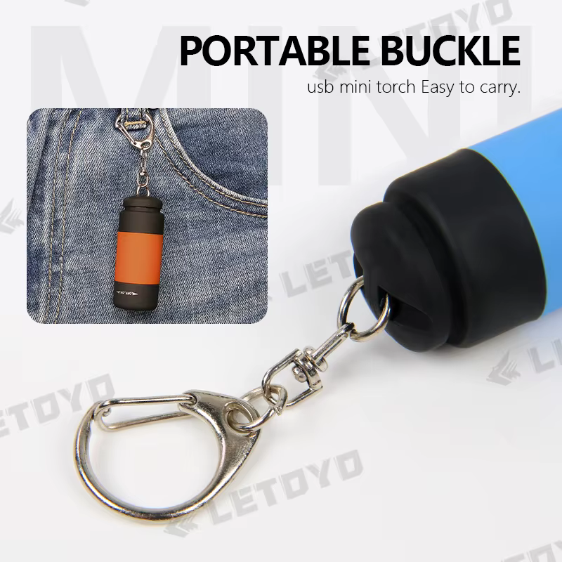 LETOéquilibre-Mini lampe de poche LED étanche aste portable, lampe de poche USB UV, gabarit de calma