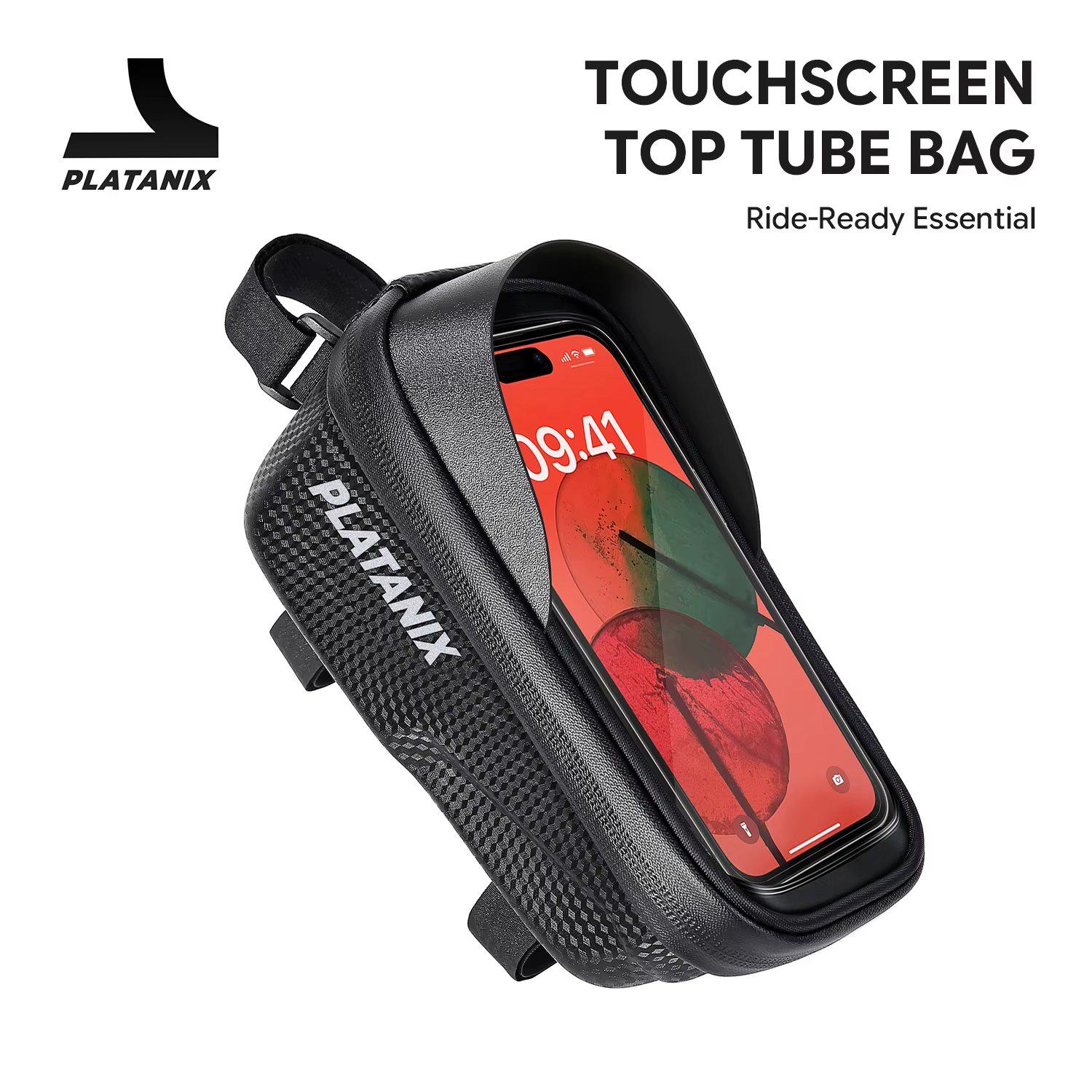 Sacoche de vélo de montagne PLATANIX A2 - Sacoche de guidon rigide en EVA pour vélos de route, sacoc
