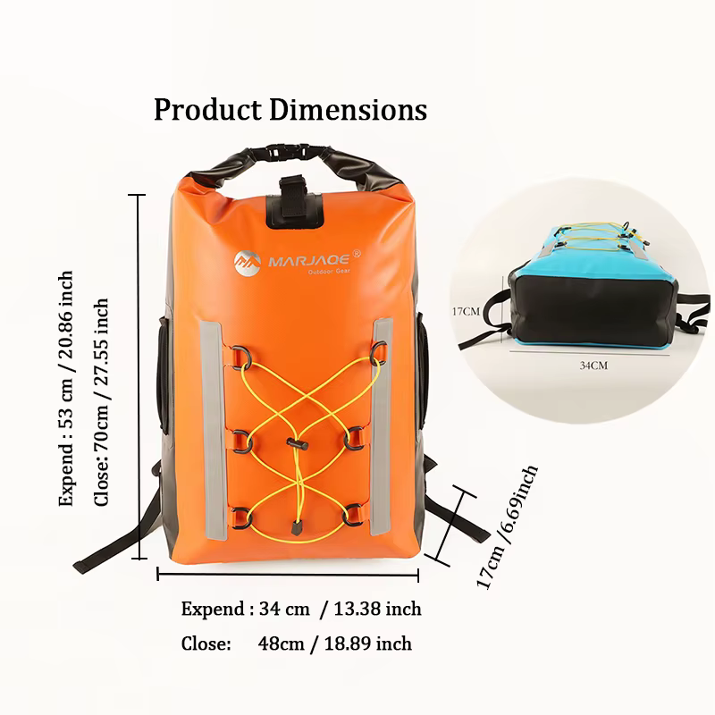 Sac à dos étanche 30L pour activités de plein air-sac de sport de séparation sèche et humide avec ba