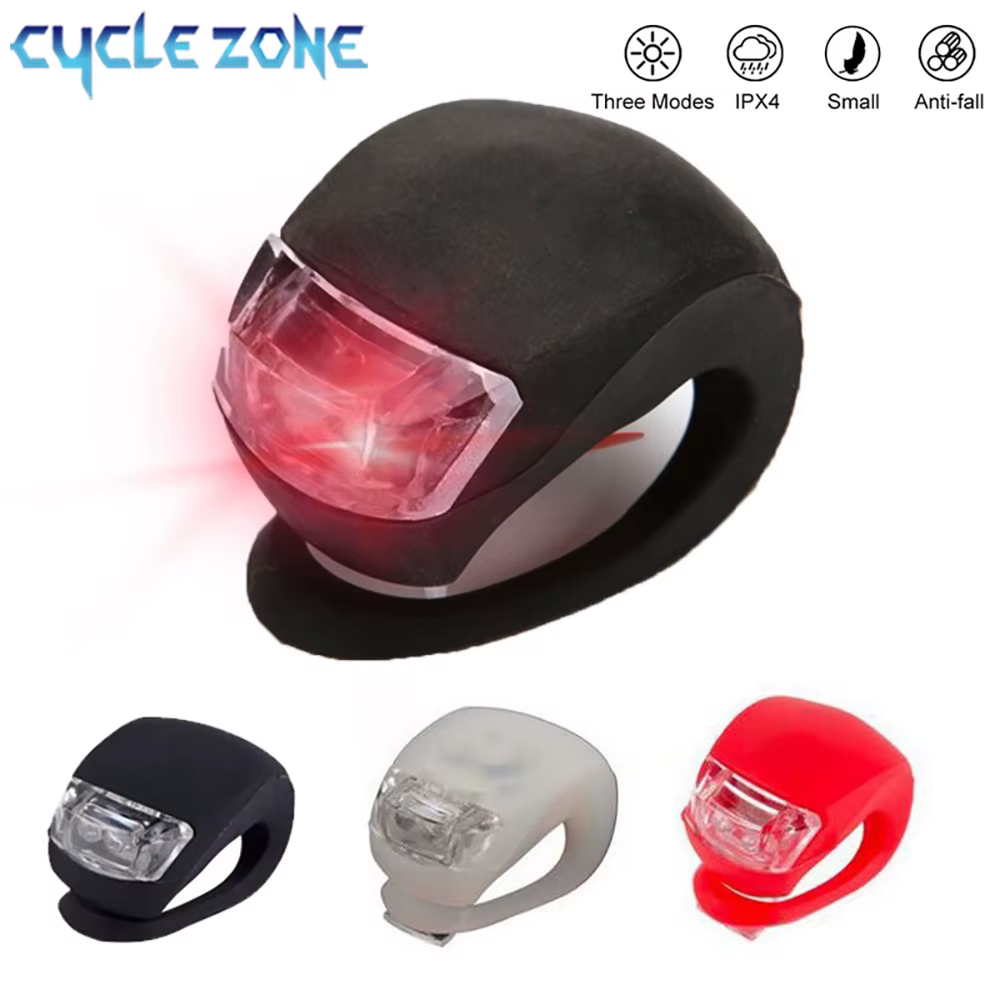 Silicone LED Lumières De Vélo Étanche Tête Avant Lumière Vélo Roue Flash Lampe Arrière Nuit Avertiss