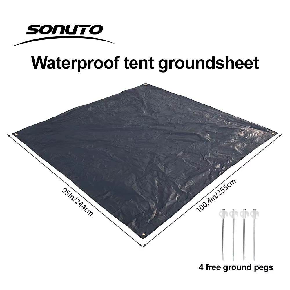 Tapis de sol robuste Sonuto pour tente - Bâche imperméable durable pour protection supplémentaire, u