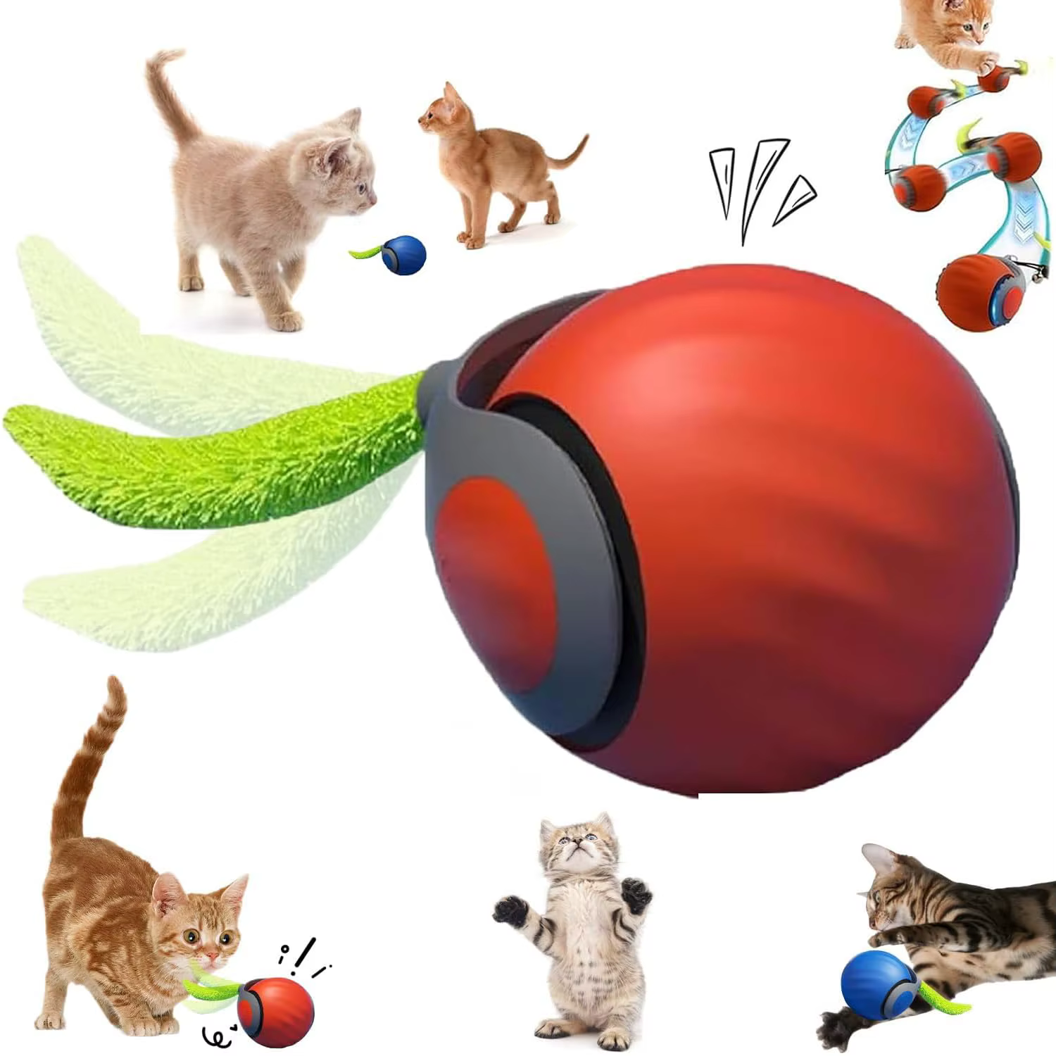 Nouveau jouet pour chat Speedy Tail 2.0, jouet interactif pour chat, balle pour chat, jouet intellig