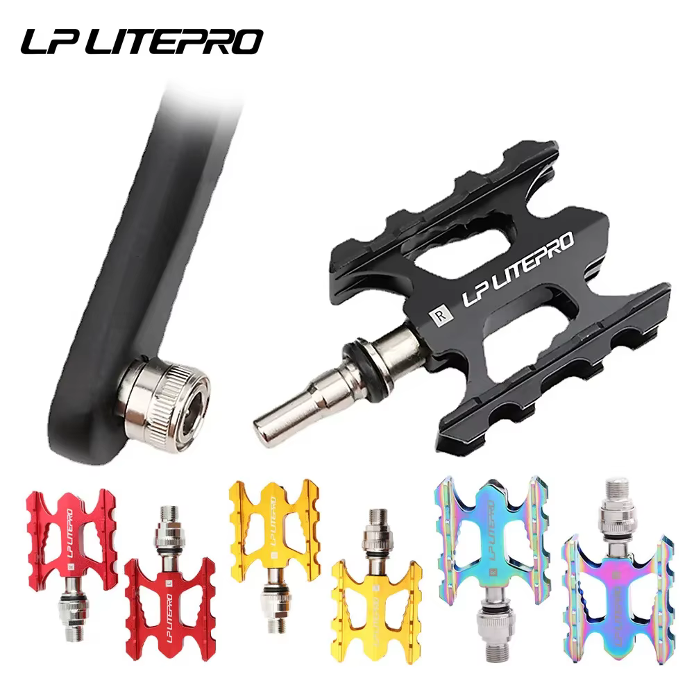 Litepro pédale de vélo ultralégère à dégagement rapide en alliage d'aluminium vélo pliant repose-pie