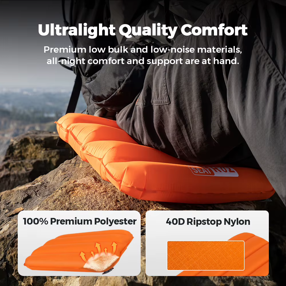 FLEXTAIL ZERO SEAT - Coussin de voyage gonflable ultraléger avec une valeur R de 2,8, coussin de siè