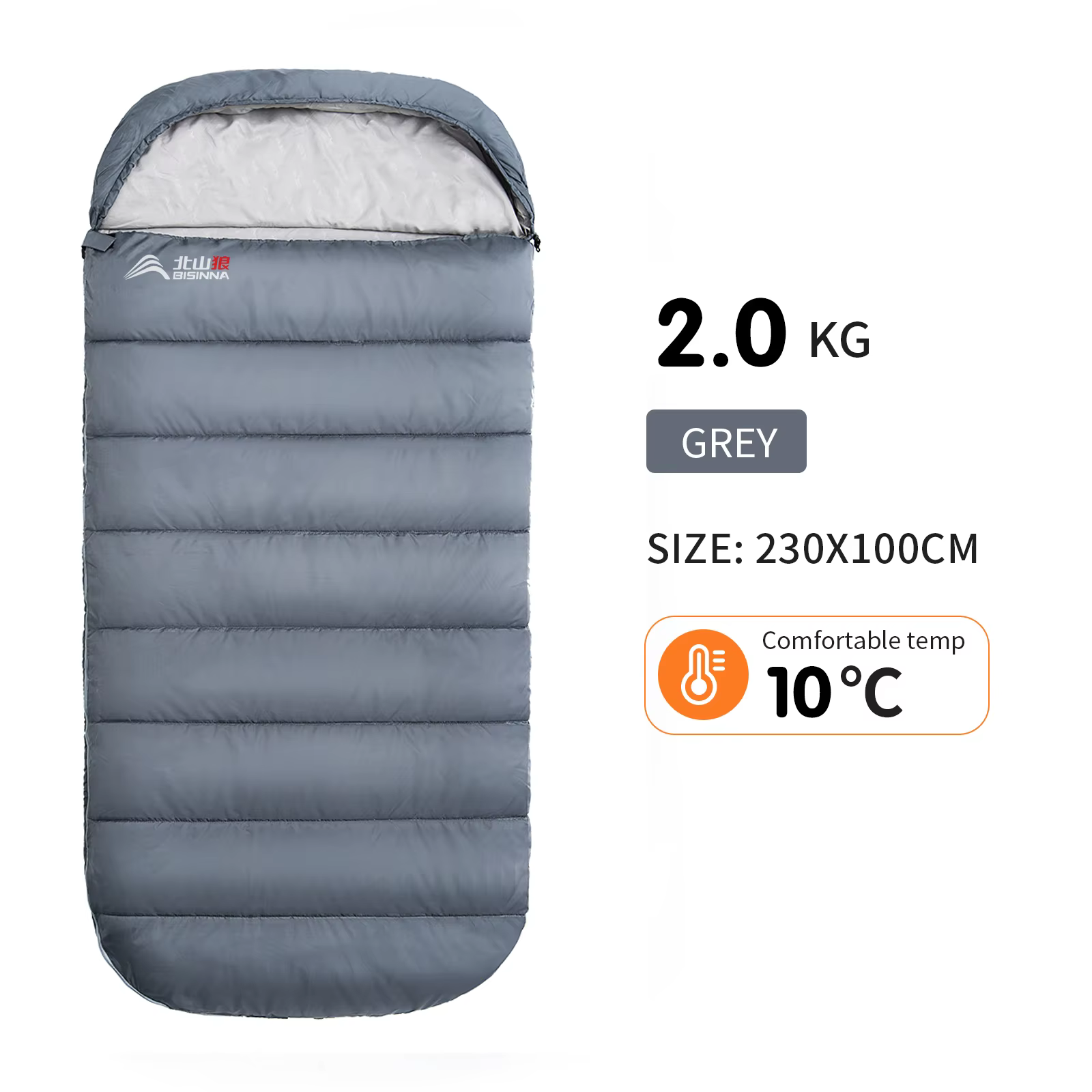 BSWolf grand sac de couchage de Camping léger 3 saisons ample élargir longue taille sac de couchage 