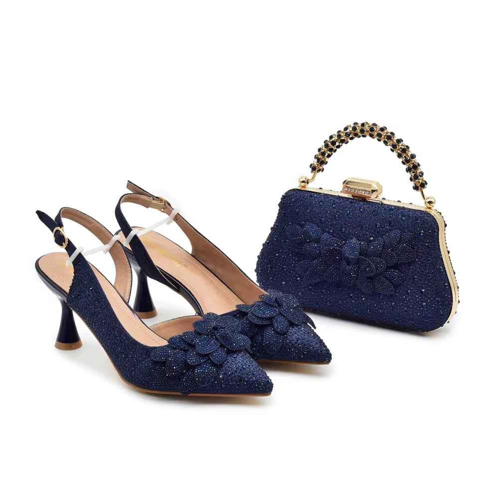 Ensemble de chaussures et de sacs italiens originaux pour femmes, chaussures et sacs chics et élégan