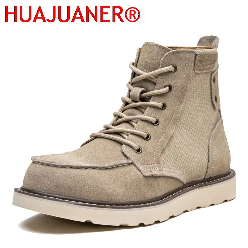 Chaussures de randonnée en plein air pour hommes, bottes de chasse tactiques imperméables en cuir, b