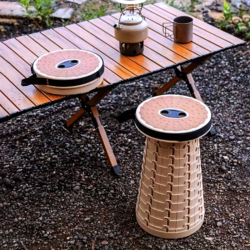 Tabourets pliants d'extérieur, chaises portables, réglables et extensibles de voyage, sièges en caou