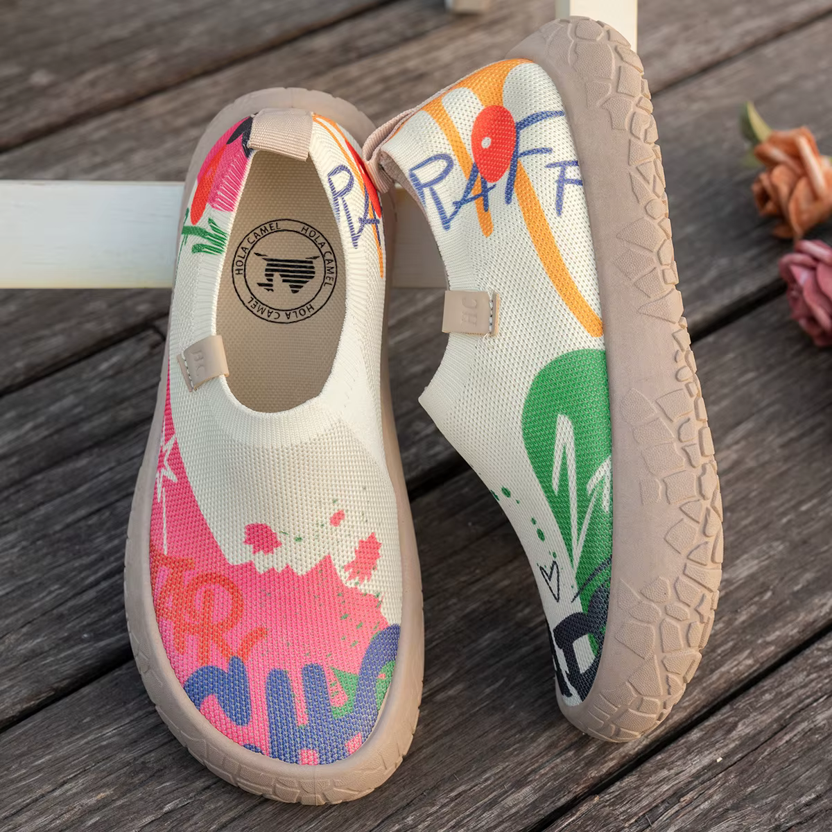 Chaussures décontractées sportives pour femmes, semelle souple, talon épais, rehaussantes, respirant