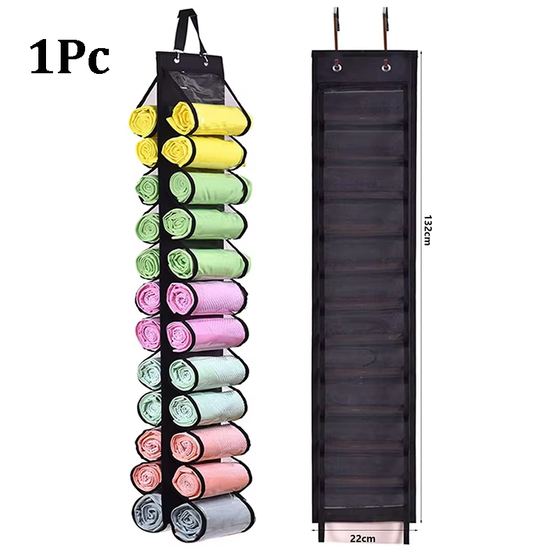 Sac de rangement pour leggings, cintre de rangement pouvant contenir 24 leggings ou chemises, cintre