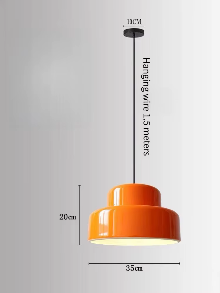 Bauhaus Orange lampes suspendues pour cuisine salle à manger lampe suspendue lustres de plafond Rest