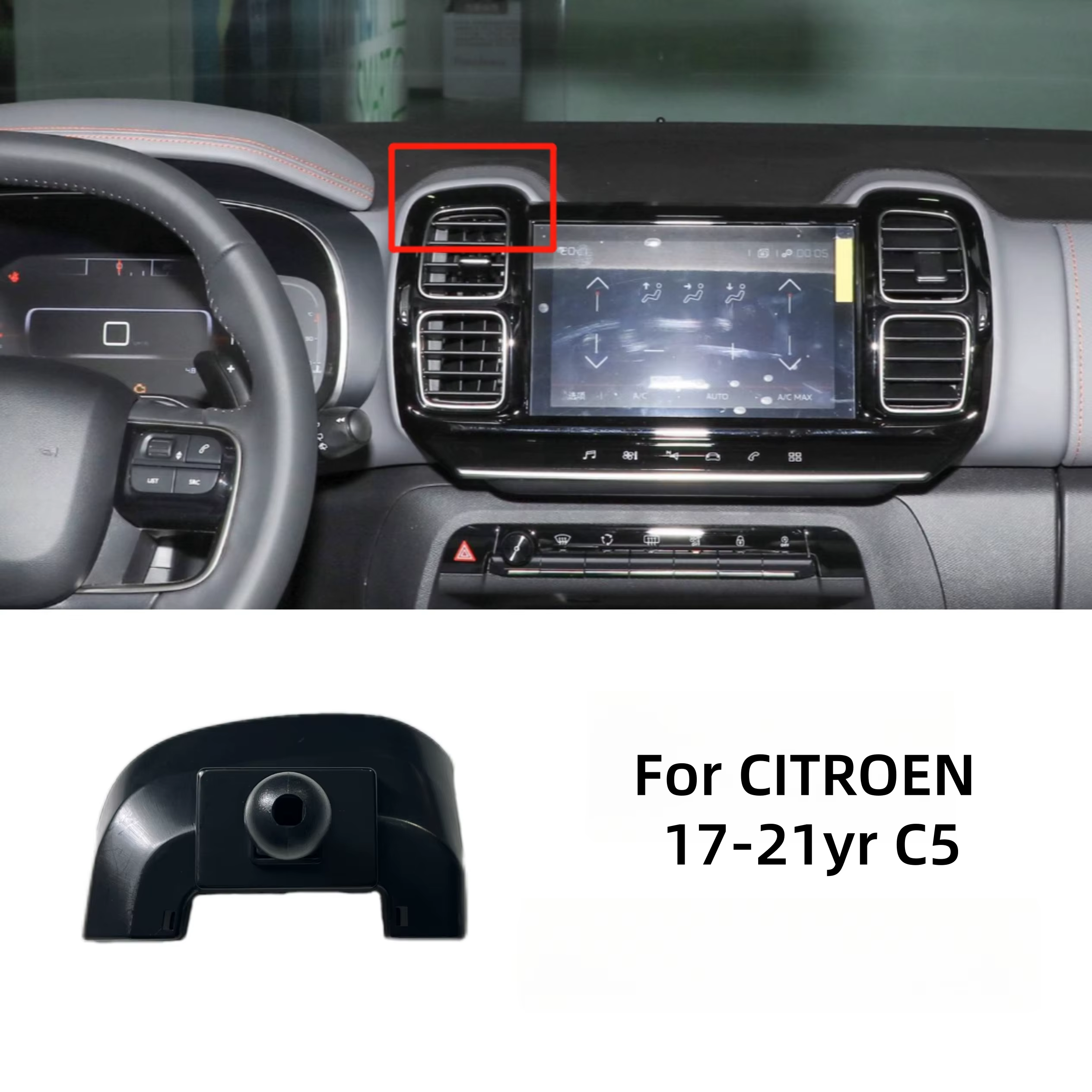 Support de téléphone dédié pour Citroën C5 AIRCROSS 2017 2018 2019 2020 2021 C5X 2021 2022, support