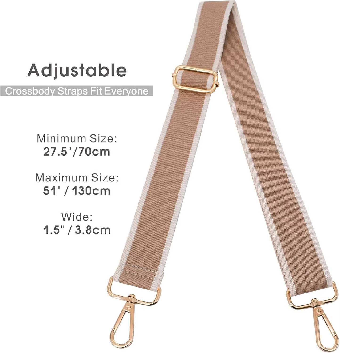 Bandoulière de remplacement universelle, sangle de sac à bandoulière réglable avec mousqueton pour s