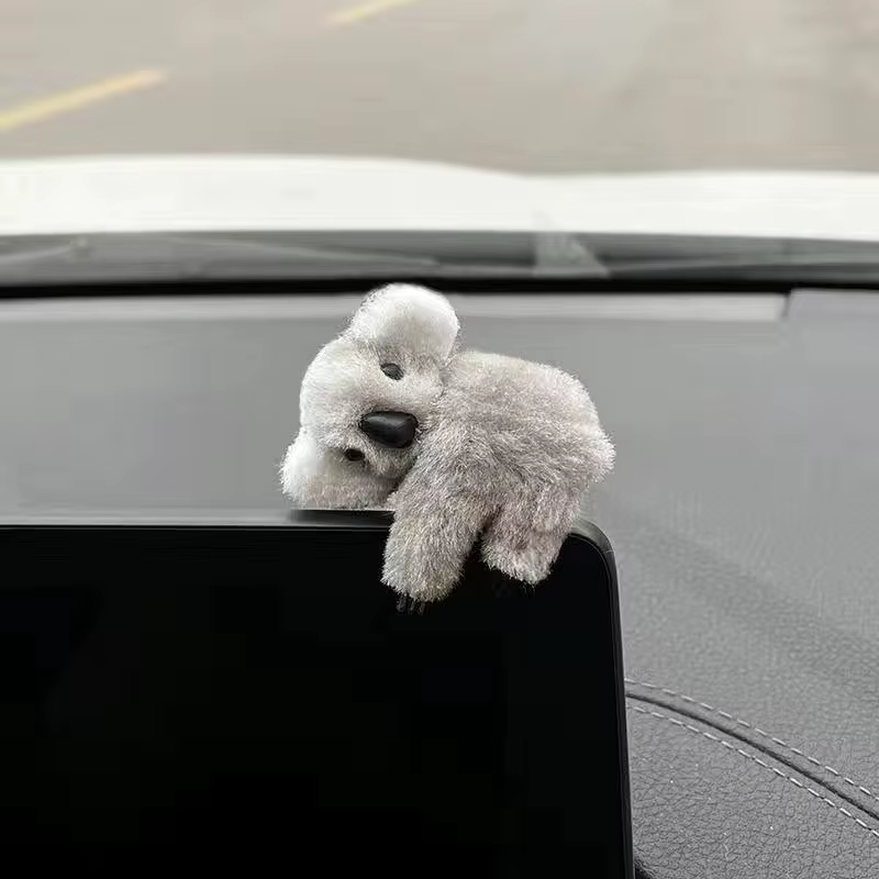 Peluche Koala mignon, décoration intérieure de voiture, rétroviseur automatique, écran de contrôle, 
