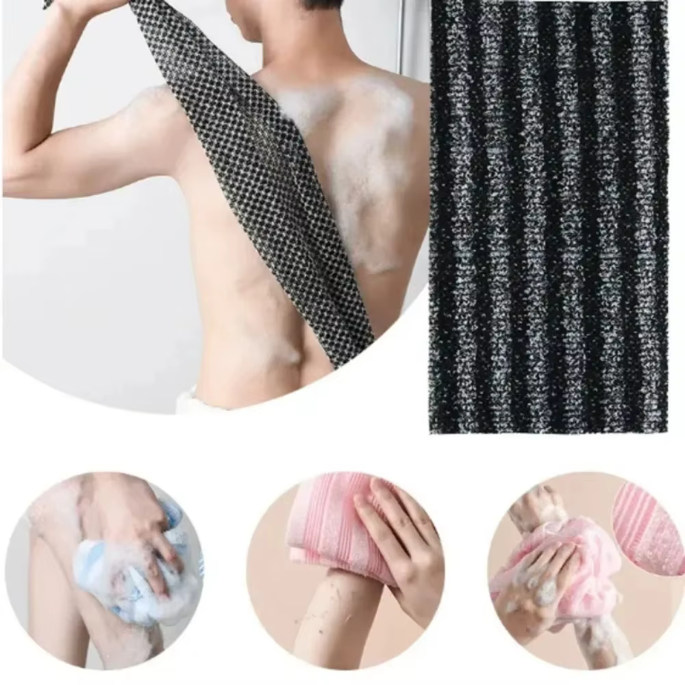 Brosse de bain exfoliante en Nylon, épurateur de douche pour dos et corps, éponge de douche douce, a