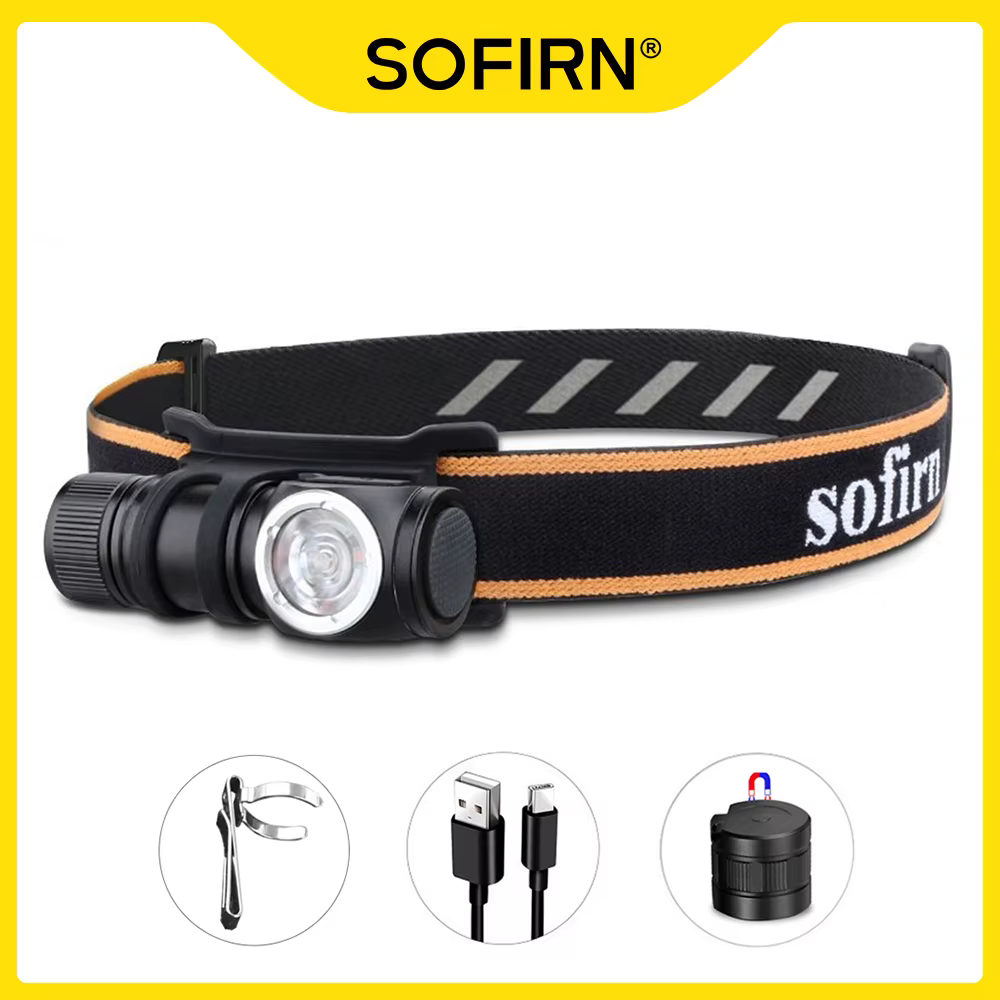 Sofirn HS10 USB C Rechargeable Mini 16340 lampe frontale 1100lm LH351D 90CRI Angle lampe de poche op