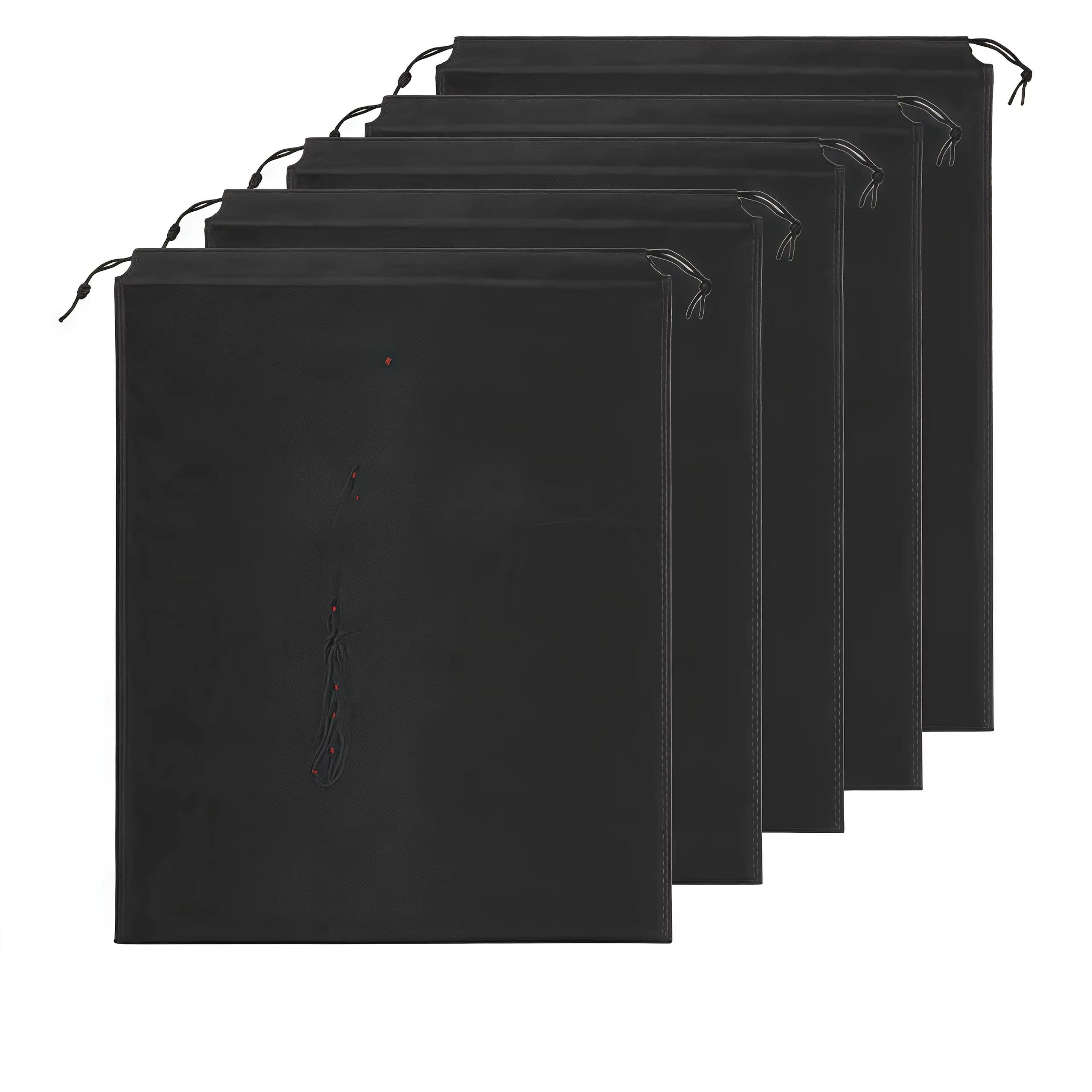 Sac de voyage portable noir 10/5 pièces avec fermeture à cordon-matériau PP durable, chaussure de sp
