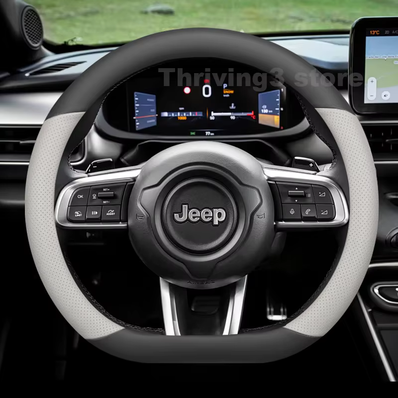 Housse de volant de voiture en cuir pour JEEP Avenger 4XE 2023-2026, accessoires intérieurs automobi