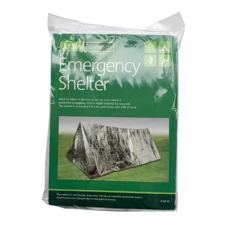Tente de survie d'urgence en Mylar imperméable et réutilisable pour deux personnes, abri bivouac the