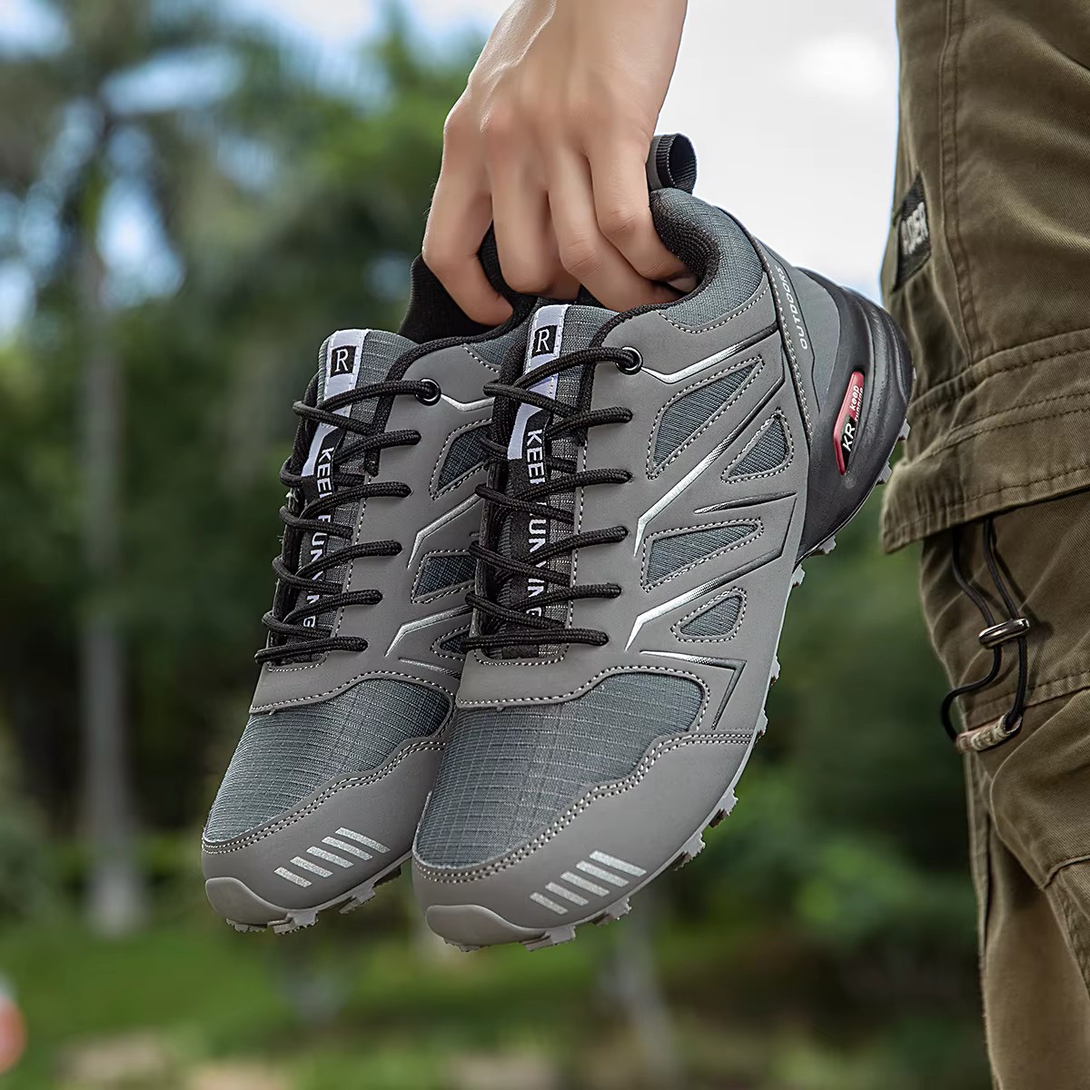 Chaussures de randonnée imperméables pour hommes, tige respirante, adaptées à tous les terrains, cha