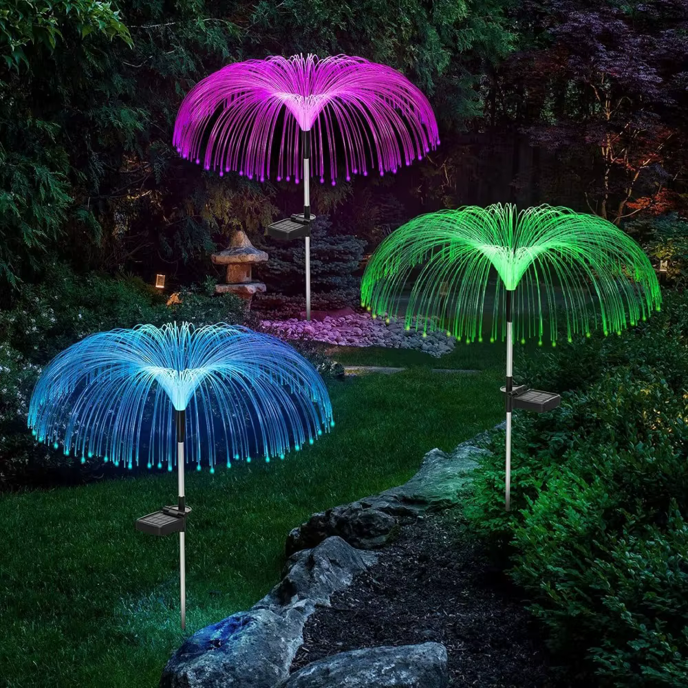 Lampe solaire méduse 1/2/3/5 couches, colorée, étanche, pour extérieur, haute qualité, à insertion a