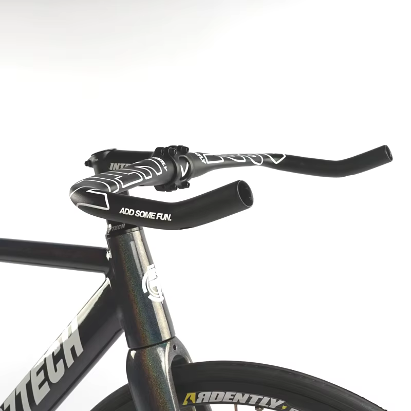 Aramment fixe engrenage course vélo de route TT guidon 31.8mm noir en alliage d'aluminium vélo Bullh