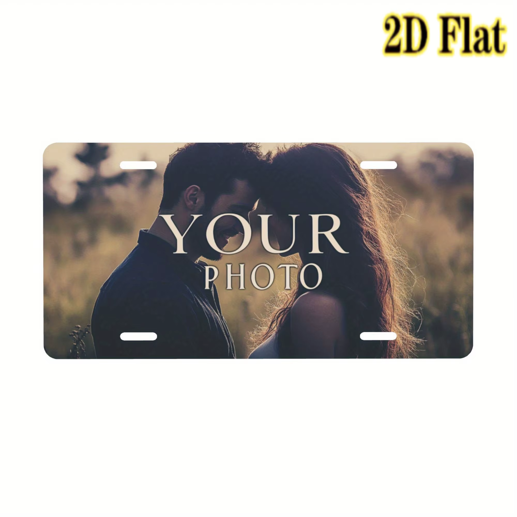 Support de plaque d'immatriculation personnalisé, 126 pouces, avec design photo sur mesure - un acce