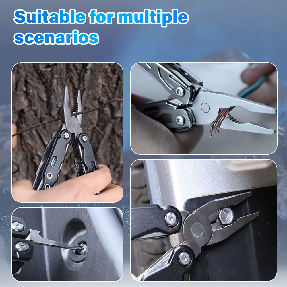 Couteau de poche multifonction pliable, pinces mini portables, outil de réparation multifonctionnel