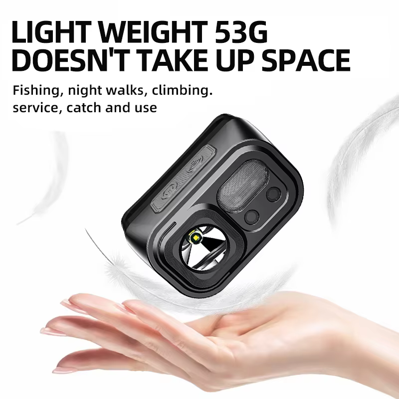 SUPERFIRE Mini puissant randonnée Camping phare USB C Rechargeable phare LED capteur phare avant lam