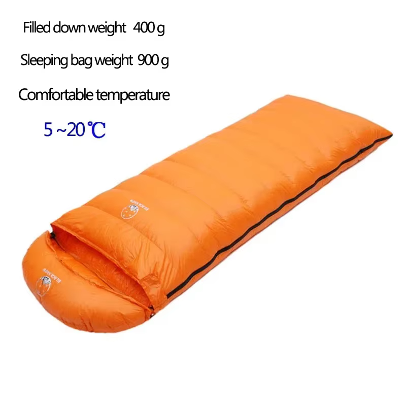 Sac de couchage doux pour adulte, Style enveloppe de grande taille, rempli de duvet d'oie blanche, a