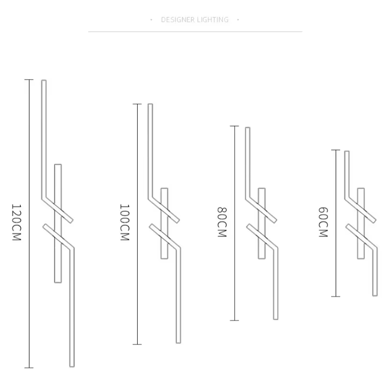 Moderne LED ligne plafonnier moderne salon salle à manger chambre principale étude luminaire or noir