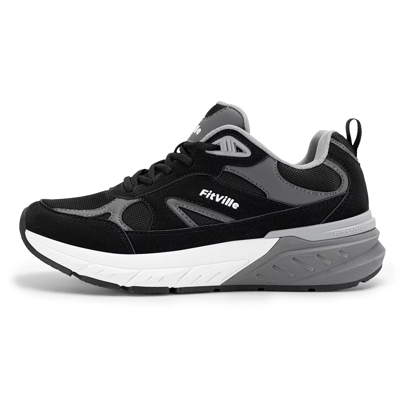 Chaussures de marche Fitville extra larges pour hommes, baskets décontractées avec soutien de la voû